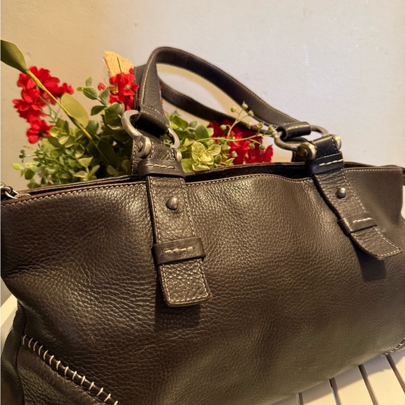 Donald J Pliner RARE vintage Italian Designer Beautiful Leather Handbag EUC - Picture 2 of 10